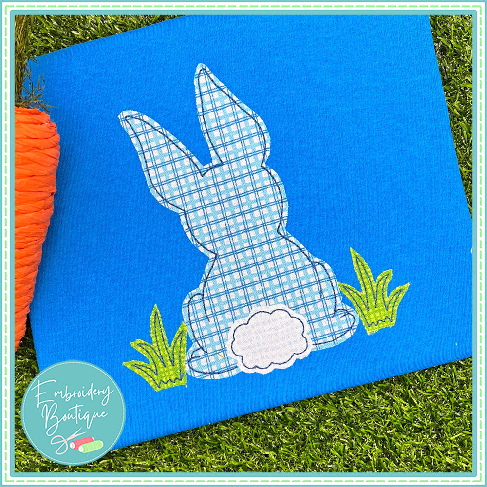 Bunny Back Grass Applique, Applique, Embroidery Boutique