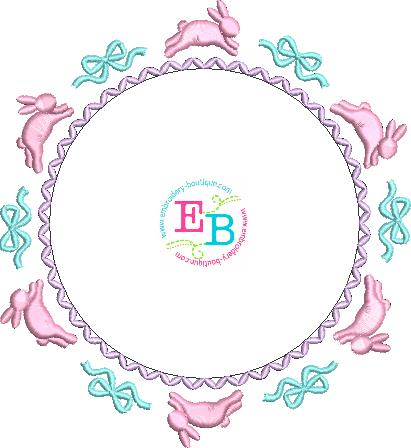 Bunny Bow Embroidery Frame, Embroidery