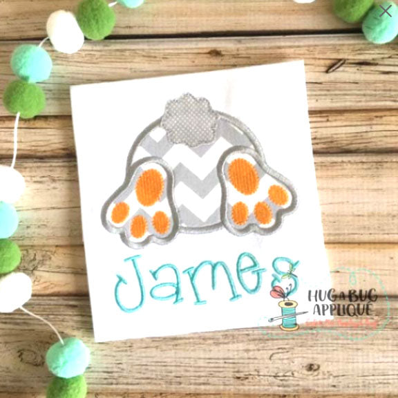 Bunny Tail Satin Stitch Applique Design, Applique