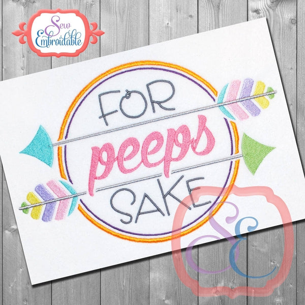 For Peeps Sake Embroidery Design, Embroidery