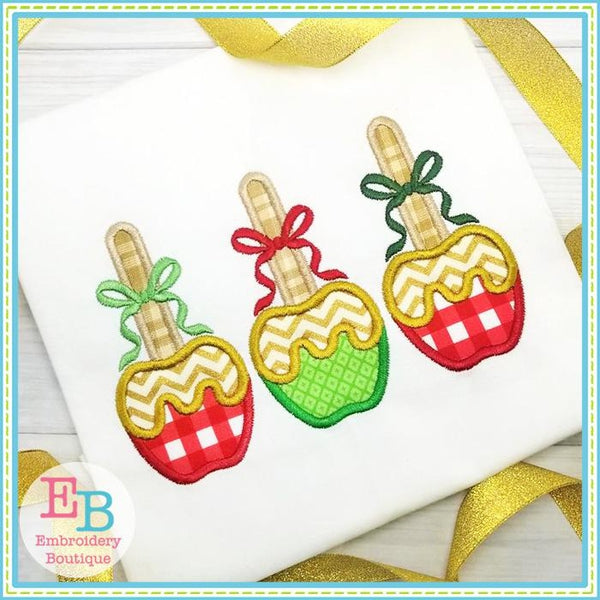 Caramel AppleTrio Applique, Applique