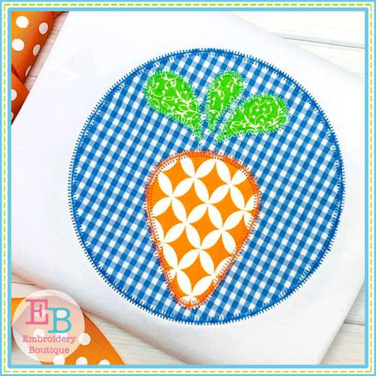 Carrot Circle Zigzag Applique, Applique