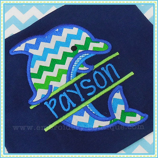 Split Dolphin Applique, Applique