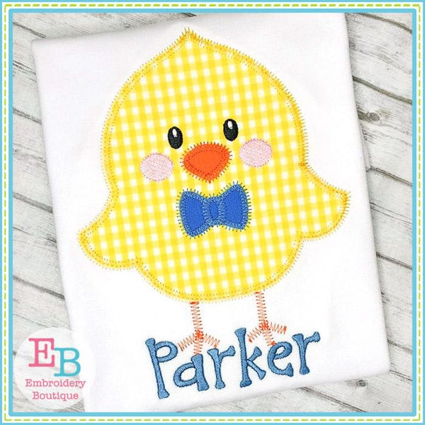 Little Chick Boy Zigzag Applique, Applique