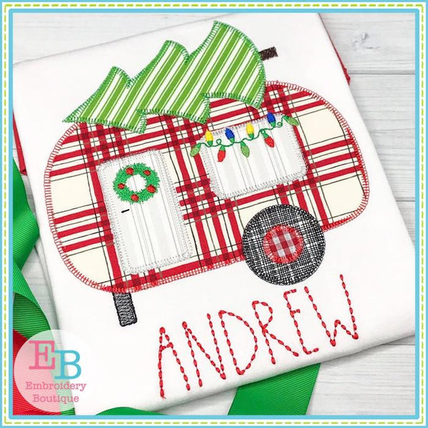 Christmas Camper Applique, Applique