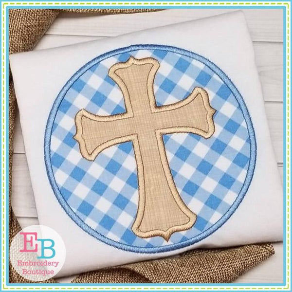 Circle Cross Satin Applique, Applique