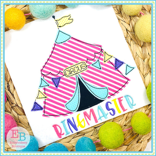 Circus Tent Bean Stitch Applique, Applique