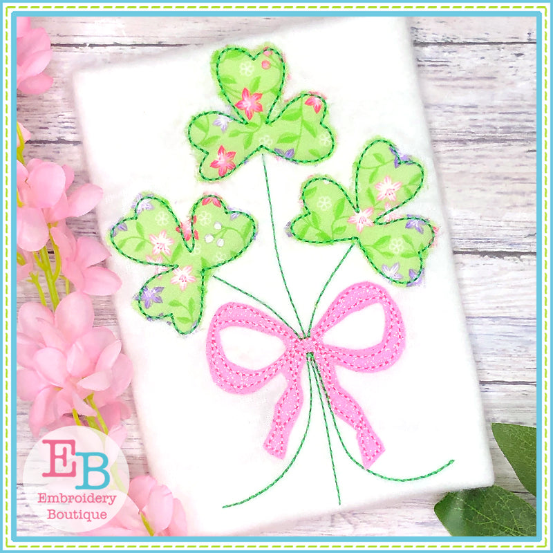 Clover Bunch Bean Applique, Applique