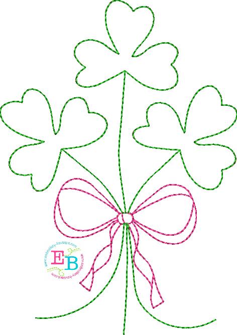 Clover Bunch Bean Applique, Applique