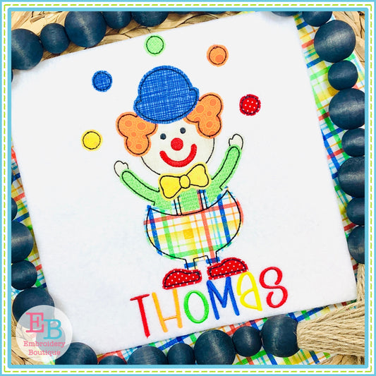 Clown Balls Bean Stitch Applique, Applique