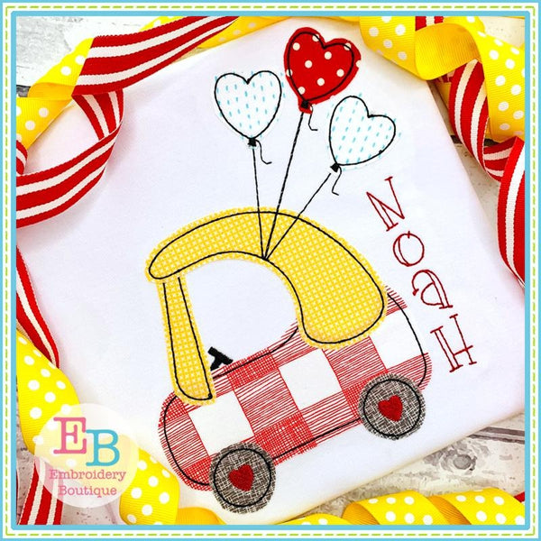 Coupe Heart Balloons Applique, Applique