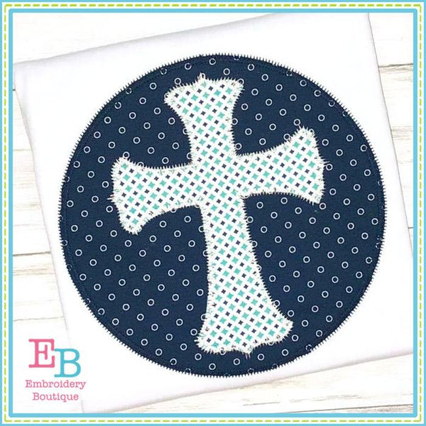 Circle Cross Zigzag Applique, Applique