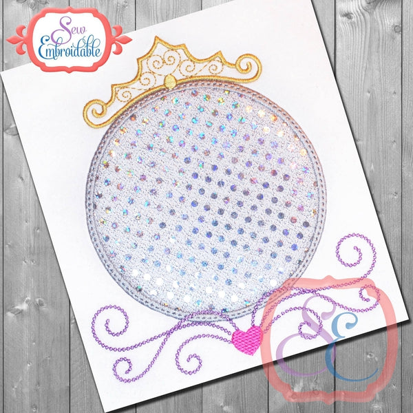 Princess Applique Monogram Frame, Applique