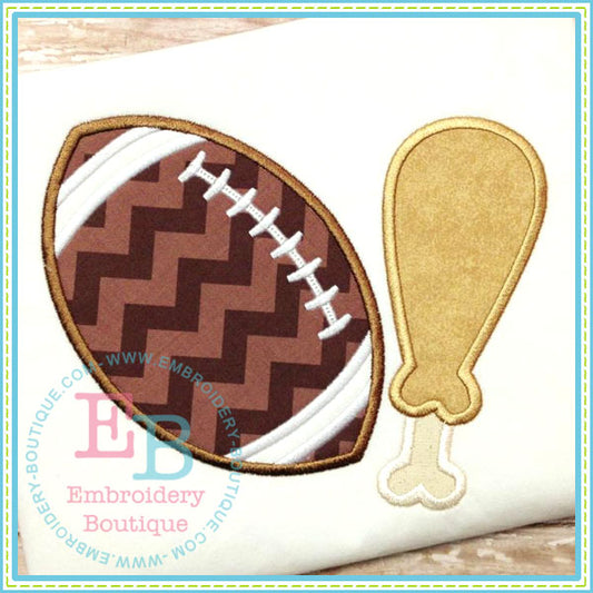 Football and Turkey Leg Applique, Applique