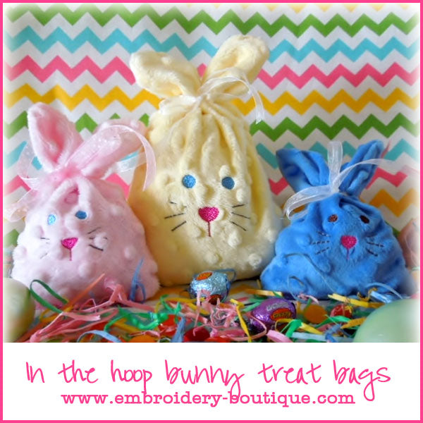 In The Hoop Bunny Treat Bags, In The Hoop Projects