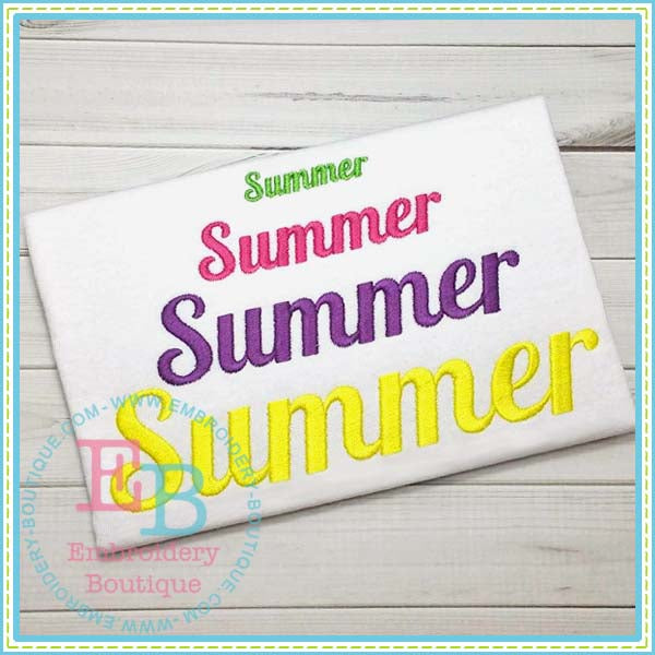 Summer Embroidery Font, Embroidery Font