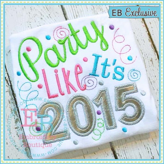 Party 2015 Applique, Applique