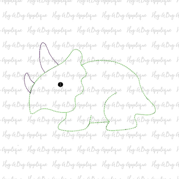 Dinosaur 1 Bean Stitch Applique Design, Applique