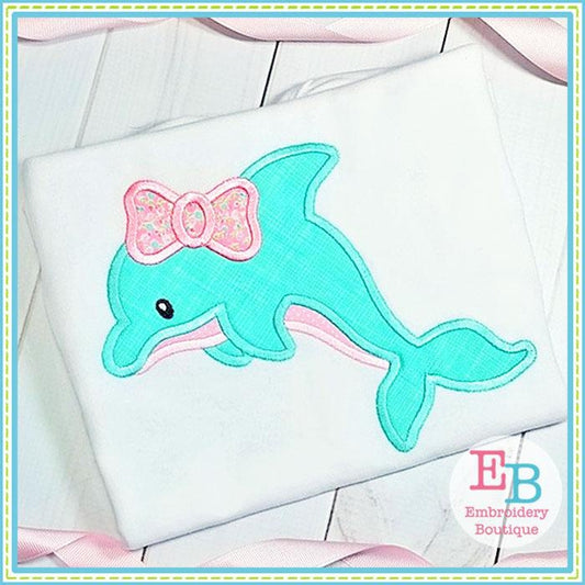 Dolphin Bow Applique, Applique