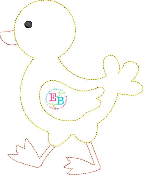 Duck 2 Bean Stitch Applique, Applique