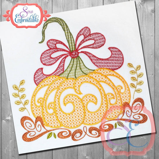 Motif Harvest Pumpkin, Embroidery