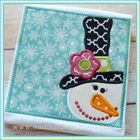 Snowlady Box Applique, Applique