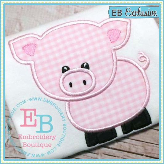 Boy Pig Applique, Applique