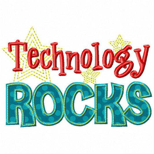 Technology Rocks Applique, Applique