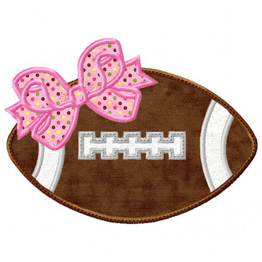 Football with Bow Applique, Applique