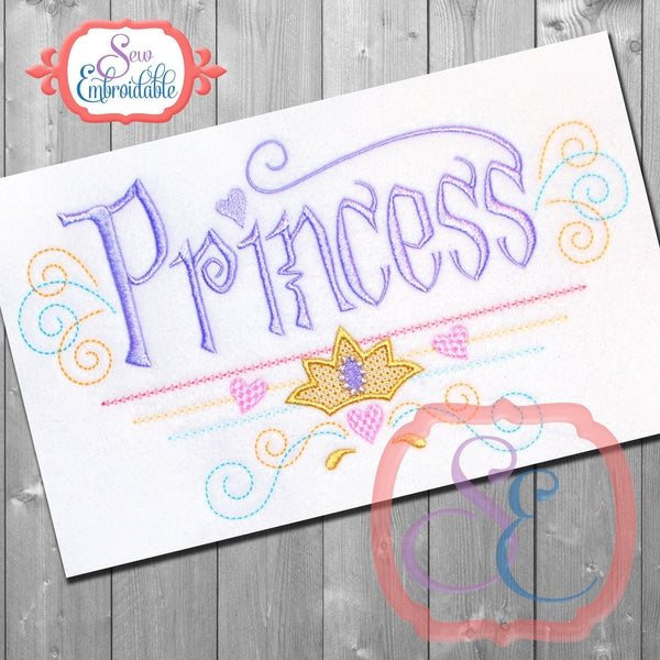 Princess Embroidery Design, Embroidery