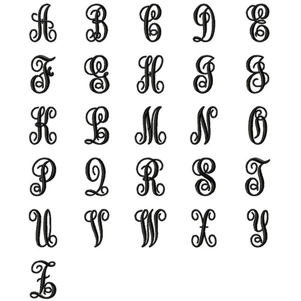 Lexi Monogram Embroidery Font, Embroidery Font