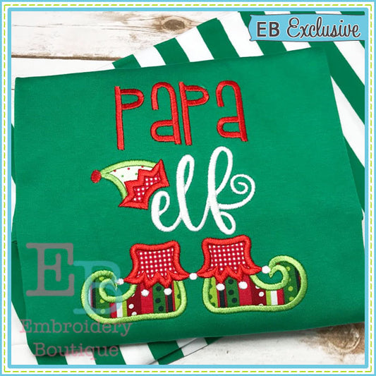 Papa Elf Applique, Applique