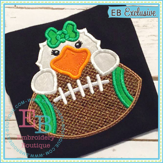 Football Eagle Girl Applique, Applique