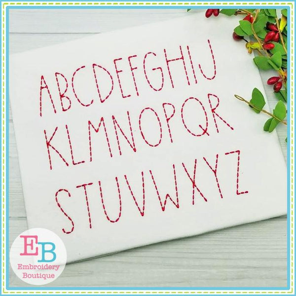 Farmhouse Dots Embroidery Font, Embroidery Font