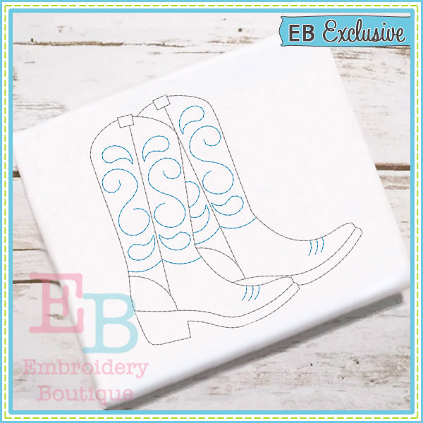 Vintage Boots Design, Embroidery