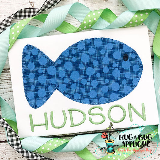 Fish Blanket Stitch Applique Design, Applique