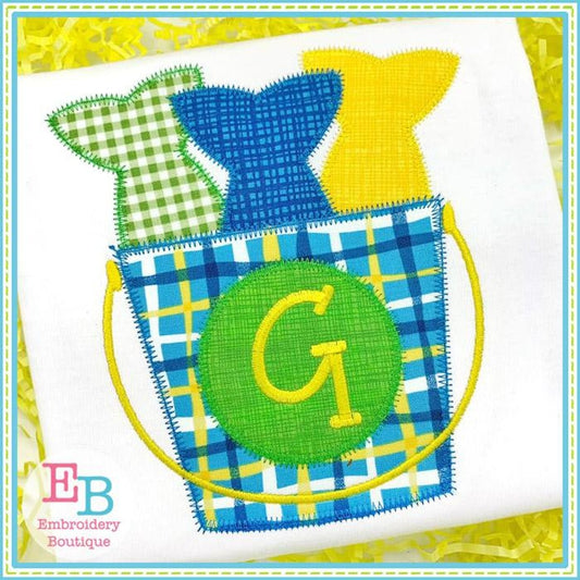 Fish Bucket Zigzag Applique, Applique