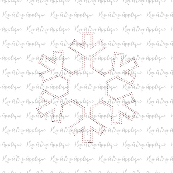 Snowflake 1 Bean Stitch Applique Design, Applique