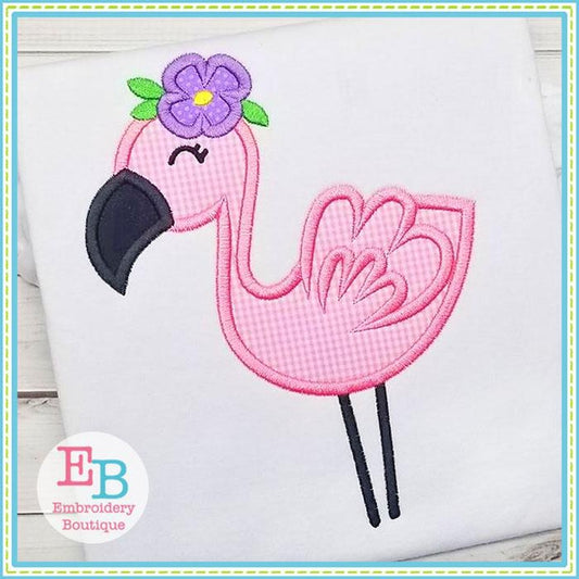 Flamingo Flower Applique, Applique