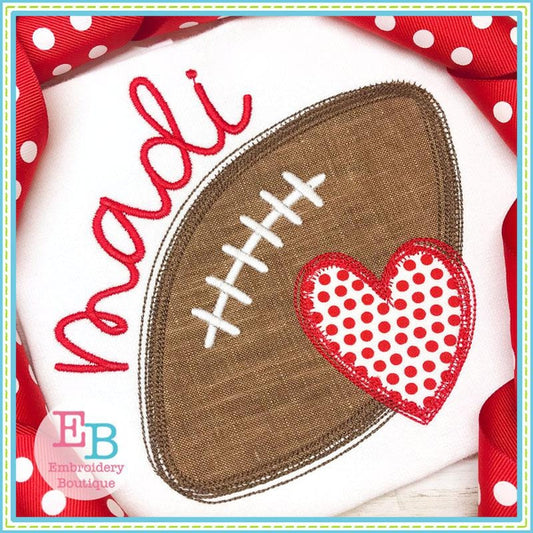 Game Day Heart Applique, Applique