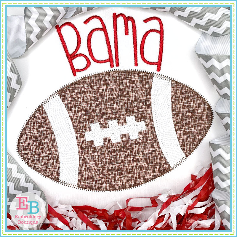 Football Zigzag Applique, Applique