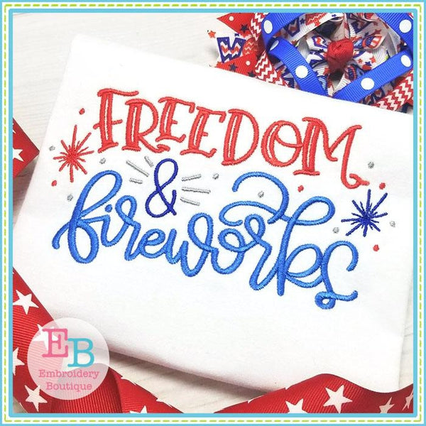 Freedom and Fireworks Design, Embroidery