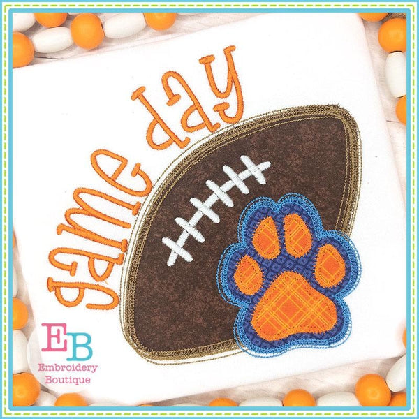 Game Day Paw Applique, Applique