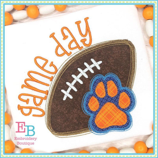 Game Day Paw Applique, Applique