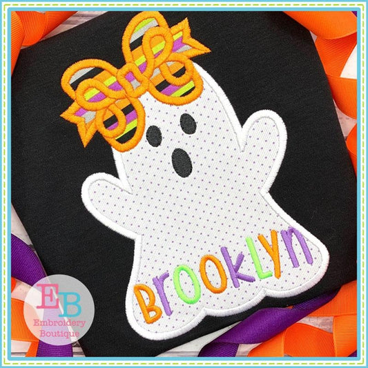 Ghost Bow with Arms Applique, Applique