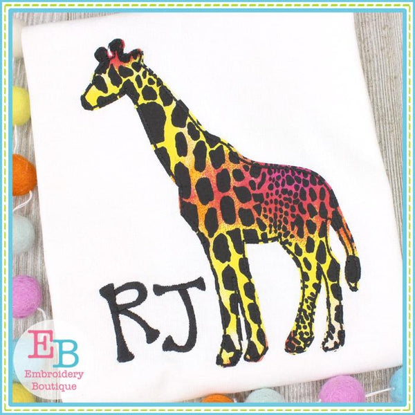 Giraffe Silhouette Applique, Applique