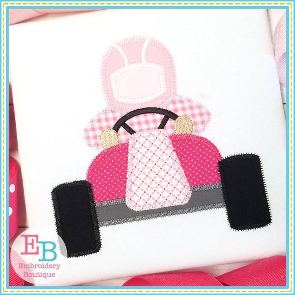 Go Kart Zigzag Applique, Applique