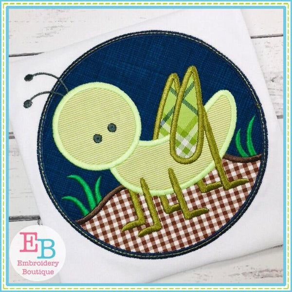 Circle Grasshopper Applique, Applique