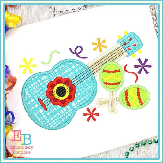 Guitar and Maracas Applique, Applique