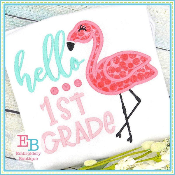 Hello First Grade Applique, Applique